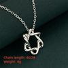 925 Silver Necklace 45CM Six-pointed Star Pendant Necklace for Women Simple Fashion Necklace Anniversary Jewelry Gift