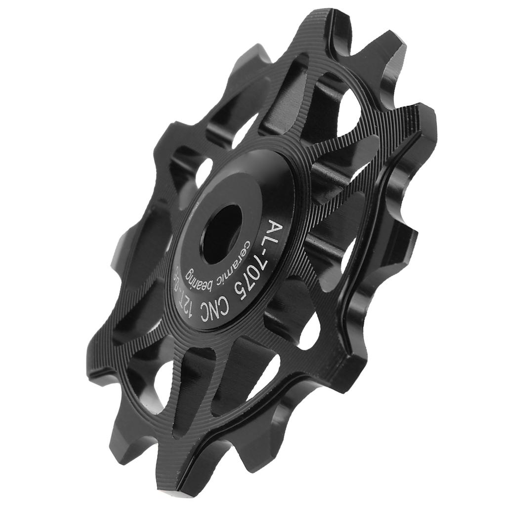 MEROCA Przerzutka tylna kółko 12T Stop aluminium Uszczelnione łożysko Kółko napinające do roweru górskiego szosowego Czarne