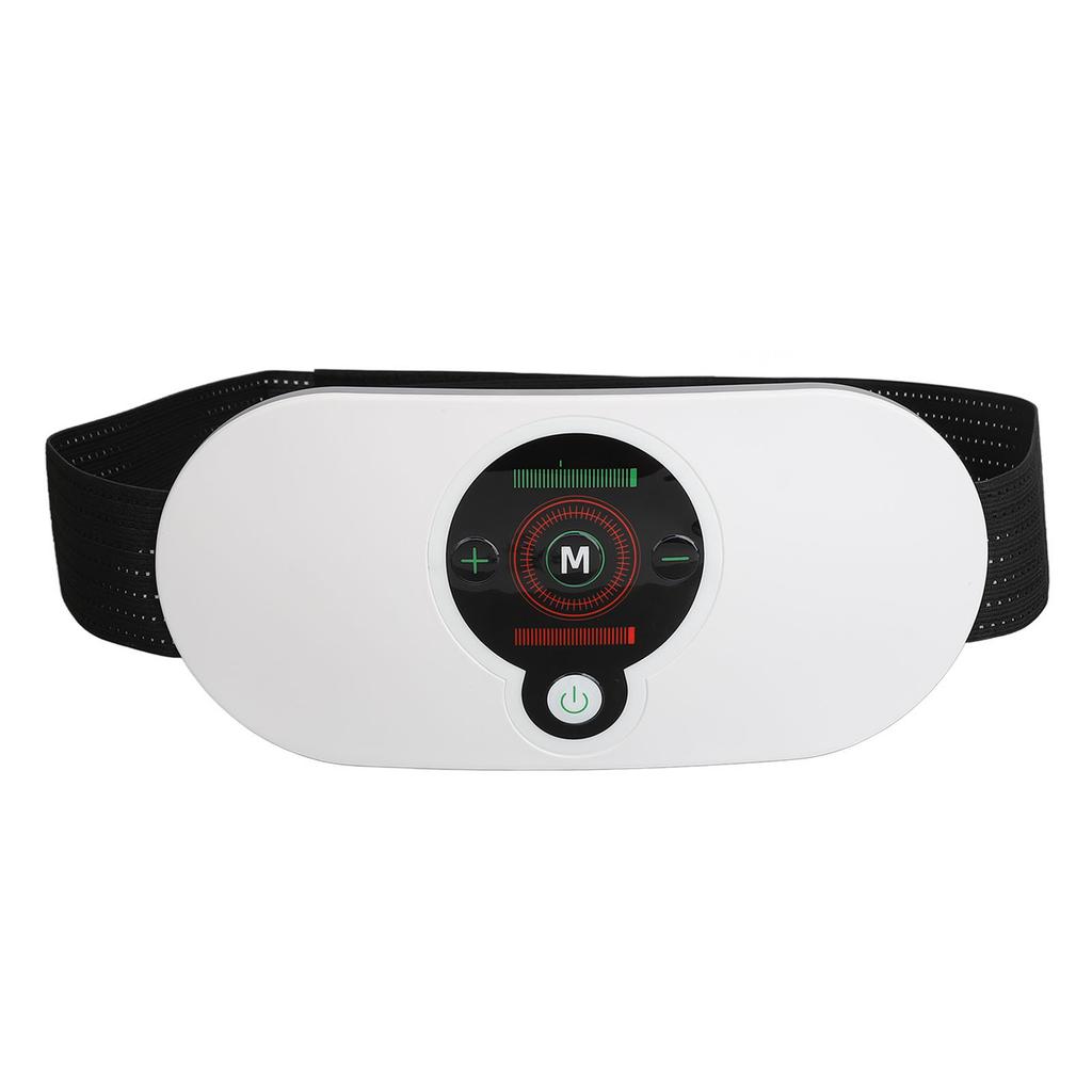 Electric Waist Belt Device 3 Levels Heating Massage Belt Vibration Warming Abdomen Pad Built in Battery