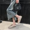 Fashion Luxury Crystal Covered Fishnet Mary Jane Shoes Woman Elegant Brand Design Rhinestone Mesh Ballet Flats Ladies  Bling Net Loafers