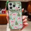 Colorful Bowknots Pattern Case For iPhone 17 Pro Max iPhone 16 Pro Max 15 14 13 Magnetic For Magsafe Hybrid TPU+PC Matte Cover