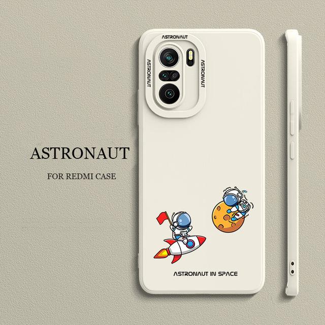 For Capa Funda Xiomi Xiaomi Poco F3 M3 Pro F 3 PocoF3 Case Cover Cute Space Astronaut Protector Soft Black Phone Cases Celular