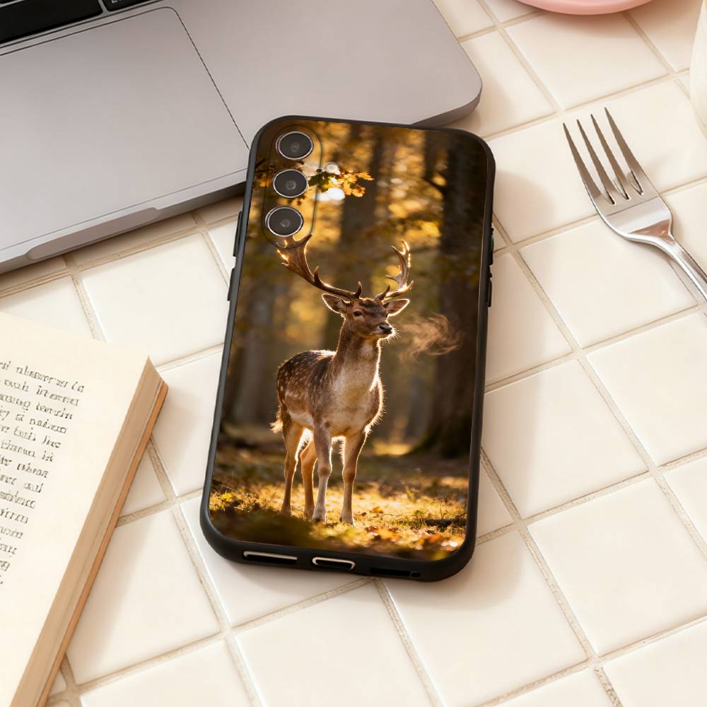 Deer Hunting phone Case For Samsung Galaxy A73,A72,A71,A70,A53,A52,A51,Others Soft Black Shell