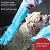 Silicone Gloves - Pet Bath Anti Bite Beauty Cleaning Hair Removal Gloves Extended Plush Waterproof Kitchen Cleaning Gloves