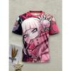 Anime Pattern 3D Printed T-shirt Perfect Gift Anime Fans Japanese Anime Enthusiasts Casual Comfortable Short Sleeve T-Shirt