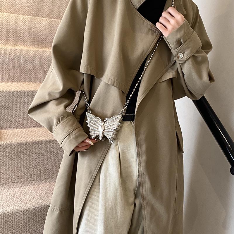 2024 Butterfly Design Rhinestone Mini Handbag for Women