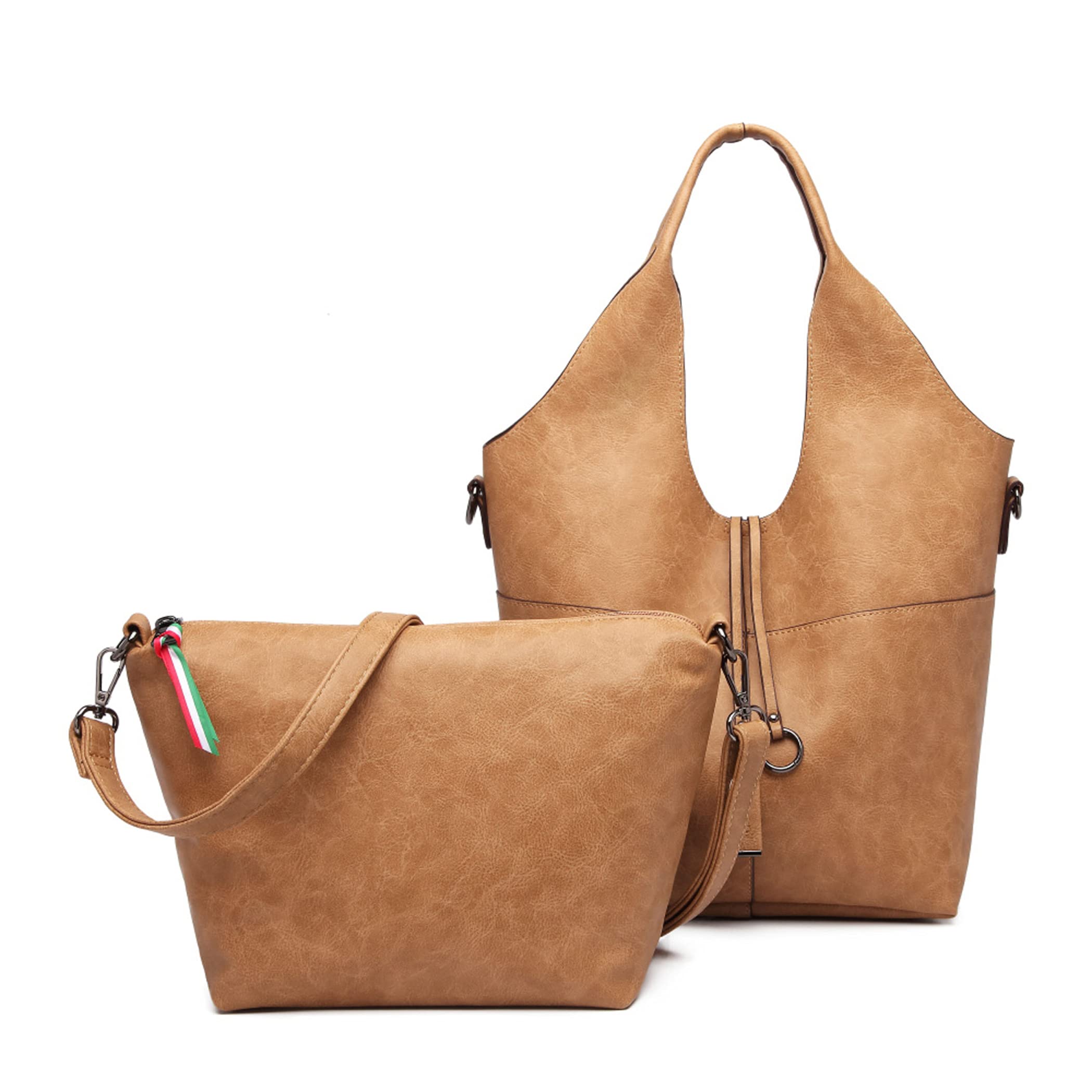 

Сумка-тоут 3WAY x Набор с ПУ Большой A4 170571 [Guccio Basic] Ремни, Кожа, Легкий, Вместительный, Совместимый, Женский, (Серо-коричневый)