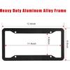OLLEN Aluminum License Plate Frames For Front & Rear, 2 Pack Heavy Duty Car Tag Holder Protector, With Mount Hardware, Screws Caps, 8 Rattle Proof
