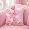 Sweet Macaron Girly Food Cushion Cover Pillowcase Short Plush Invisible Zipper Room Sofa Cushion Cover