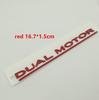 VCZRW1 1pcs 3D ABS for Tesla DUAL MOTO Car Letter Front Hood Head Bonnet Emblem Rear Tail Trunk Sticker Badge Decal Styling Accessories