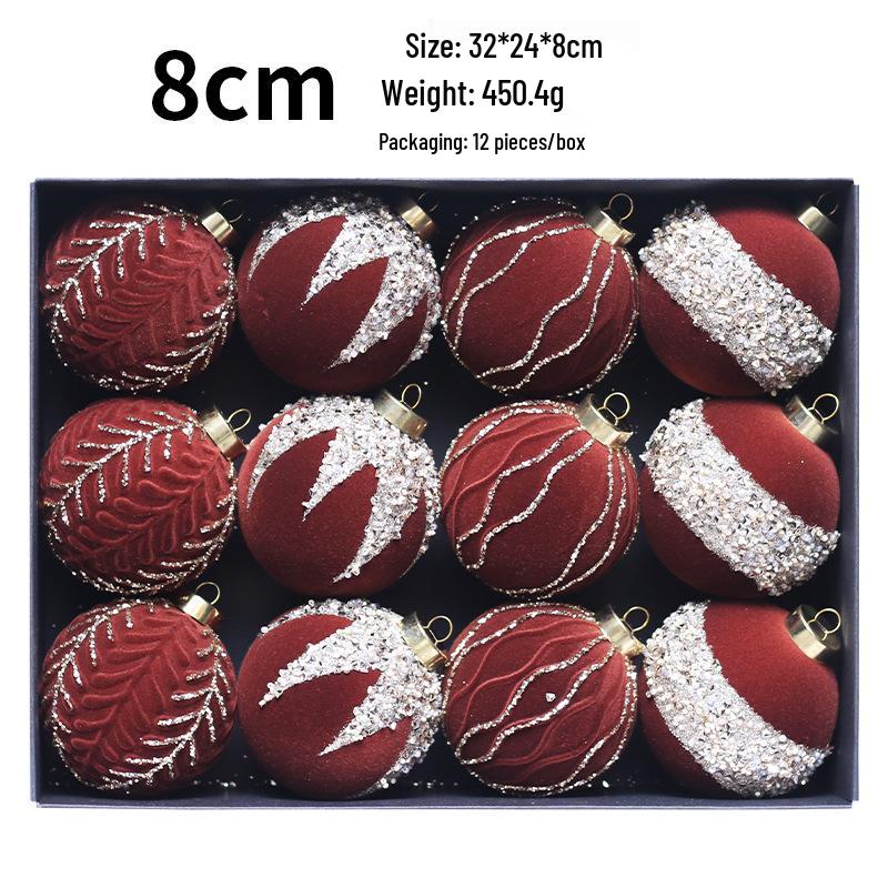 Exquisite Colored Diamond Christmas Ornament Ball Gift Set