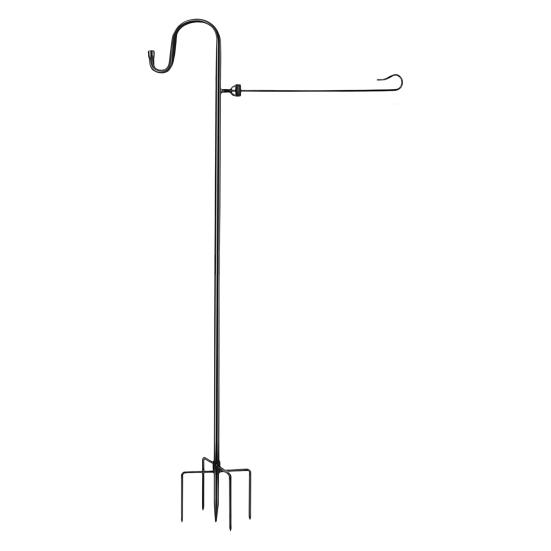 Garden Flag Stand with 5 Prong Base Heavy Duty Weather-proof Metal Outside Yard Patio 12x18-Inch Flag Pole Holder with Shepherd Hook