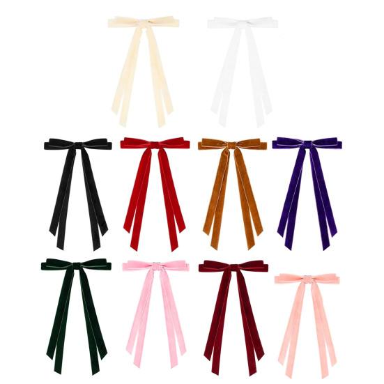 12 szt. Aksamitne kokardy świąteczne 6" x 8" Vintage kokardy na wieniec ozdoba świąteczna na choinkę pakowanie prezentów dekoracja wieńca girlandy