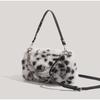 Plush Leopard Print Shoulder Bag For Women New Fashion Winter Warm Chain Handbag Niche Zippered Versatile Casual Crossbody Bag