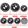 For BMW 5SE28 1/4/7Pcs Car Hood Front Rear Trunk Emblem Steering Wheel Sticker Hub Center Cap For BMW F18 F10 E64 E63 E60 E52 E83 E46 E92 E90