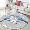 Blue Bird,Round Area Rug,Carpet Rug for Living Room Bedroom Sofa Playroom Decor,Non-slip Floor Mat