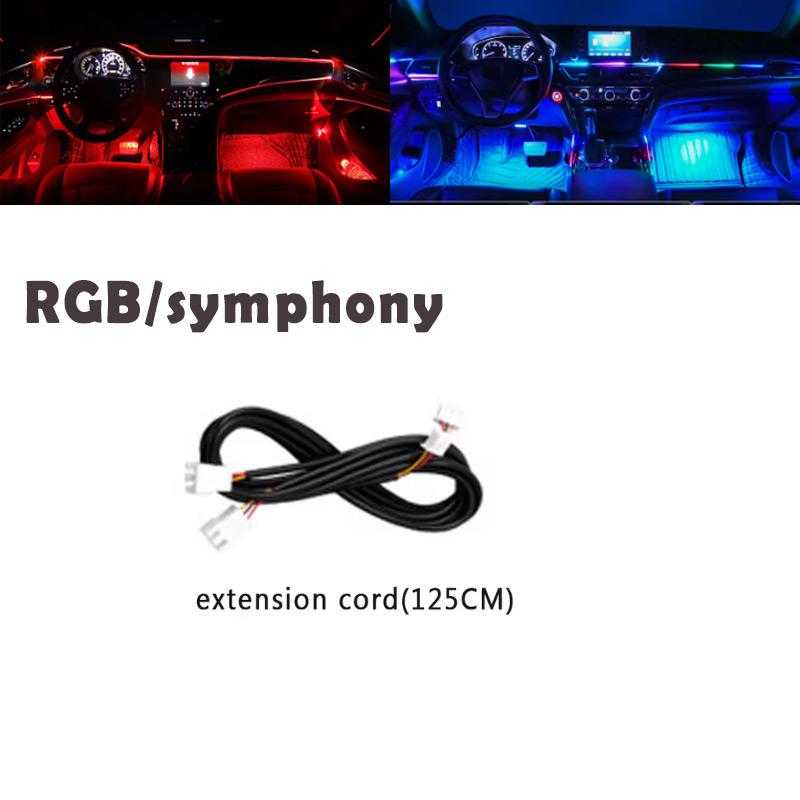 

18 в 1 комплект ламп Symphony RGB Atmosphere, детали, удлиняющая линия, 20/35/75/110 см, световая полоса, основной/вспомогательный контроллер, хранение, свет, динамик