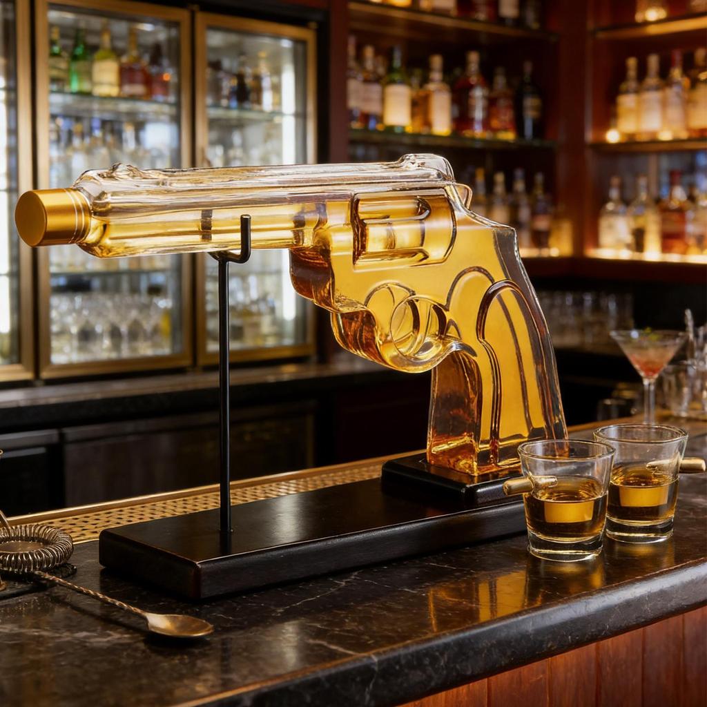Whisky Decanteerfles Helder Glas Alcohol Decoratie Whisky Fles Decoratie voor Mannen Vader Papa Bar Verjaardag Huis Pensioen Kerstmis