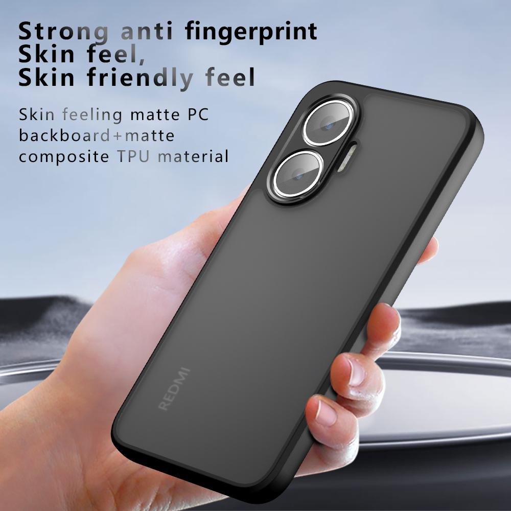 Airbag Super Protection Soft TPU+PC Clear Matte Back Cover For Xiaomi Poco F7 PocoF7 5G Phone Case