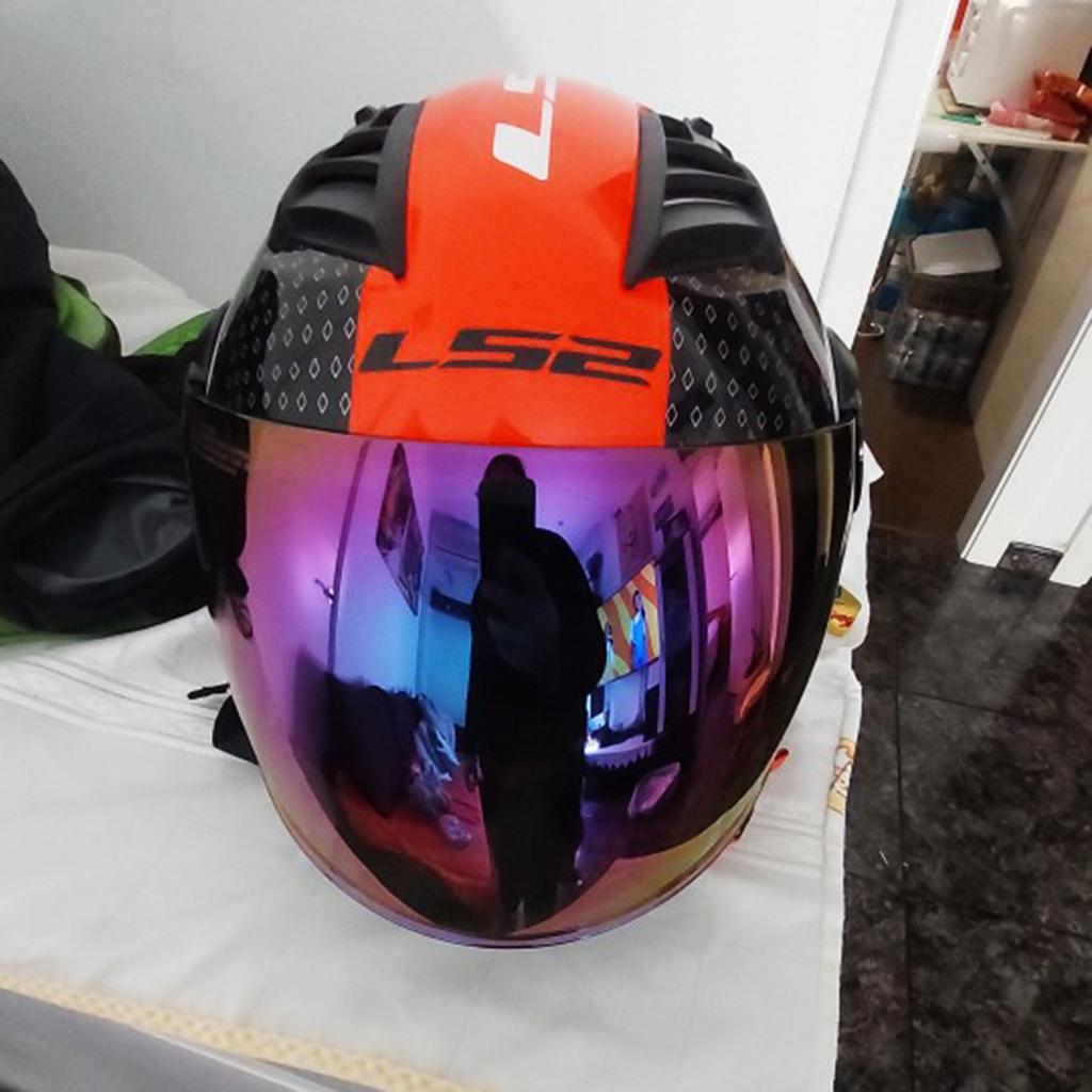 Visiera Colorata Unisex Visiera Casco Visiera di Ricambio Visiera Accessori Moto Facile Installazione Adatto per OF562 Durevole