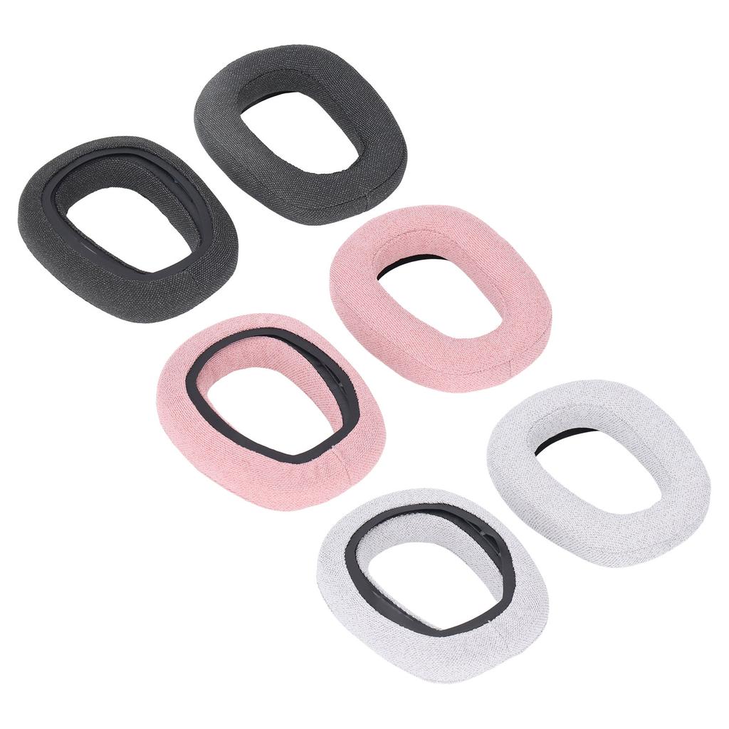 2pcs Replacement Ear Pads Professional Noise Insulation Breathable Cotton Linen Fabric Memory Foam S