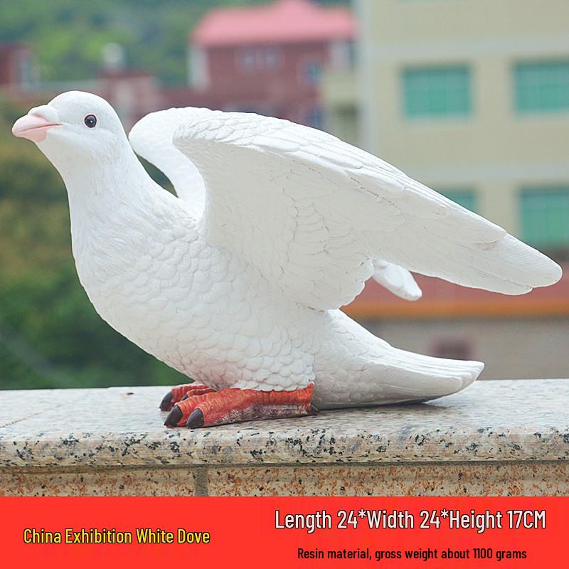 Dove Tree Resin Garden Ornaments: Outdoor Sculpture & Horticulture Set