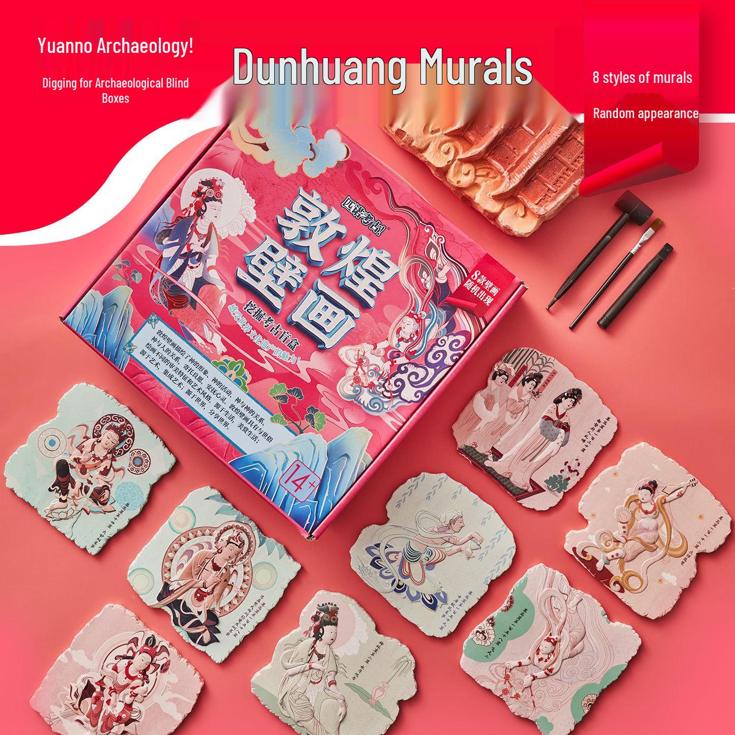Pinocchio Archaeology Blind Box: Dunhuang Frescoes Cultural Toy Treasure Hunt Collection for Kids