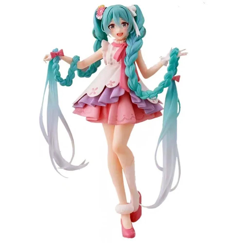 20cm Anime Hatsune Miku Figure Virtual Singer Manga Statue Figurines Model Toys Computer Desk Cake Decoration Kawaiii Toy Gift