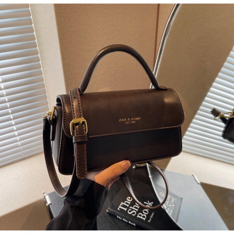 Retro Small Bag Women's Bag New Fashion Autumn and Winter Shoulder Messenger Bag High-end Portable Small Square Bag