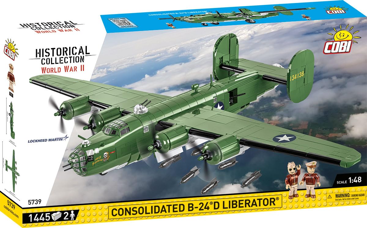 

Историческая коллекция Liberator масштаб Cobi #5739 B-24 (Армия США) 1/48 зелёный