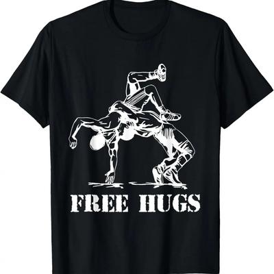 Lustiges Wrestling Zitat T-Shirt Kostenlose Umarmungen Ringen Wrestling Liebhaber T-Shirt