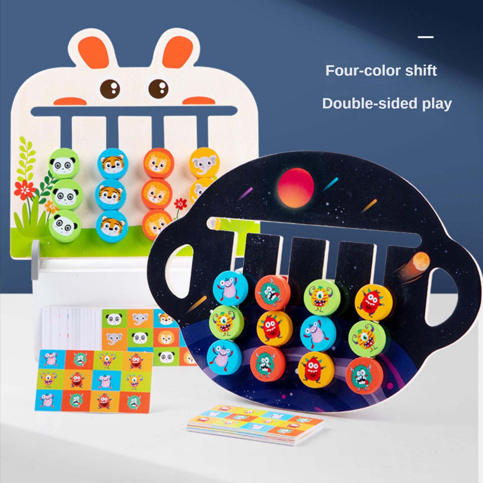 

Двусторонняя четырехцветная прогулочная игра в шахматы, космический маленький кролик, детский сад, Монтессори, развивающие игрушки для раннего образования