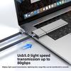 USB5 Type-C Double Head FPC Flat Wire USB Cable 543 80G High Speed 16K Screen 240W Fast Charge Customizable Length PVC 12 Months