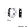 Pendientes de Aro Runas Vikingas Nórdicas Retrol para Hombres, Huggies Clásicos de Acero Inoxidable con Nudo Celta, Regalos de Joyería Punk Cool