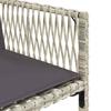 Garden Chairs with Cushions 4 pcs Light Grey Poly Rattan
