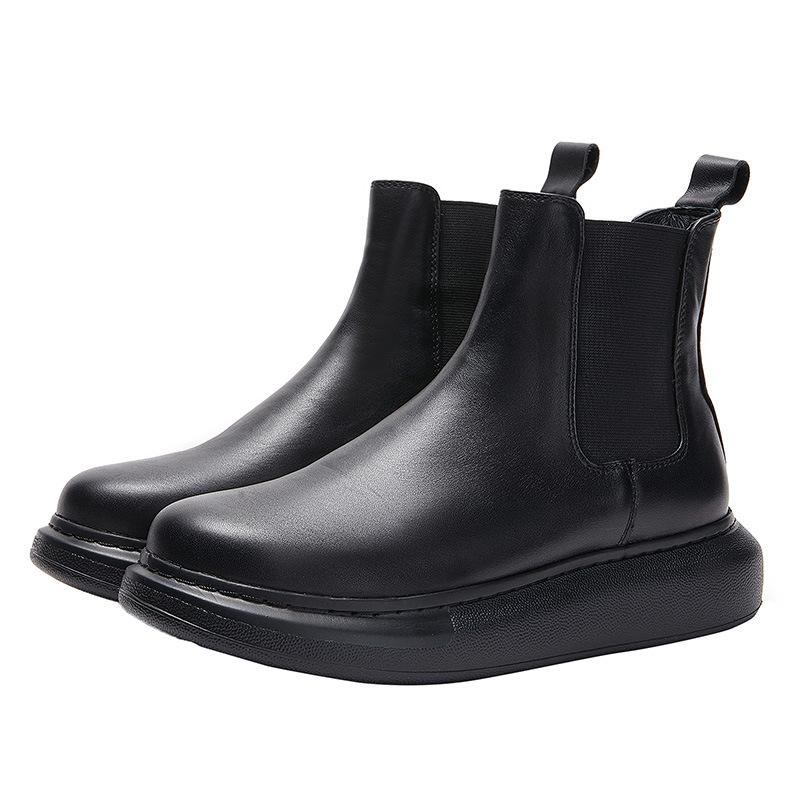 

Ботинки челси мужские из коровьей кожи ретро мужская обувь осень-зима ботильоны мотоциклетные ботинки универсальные высококачественные из натуральной кожи 44