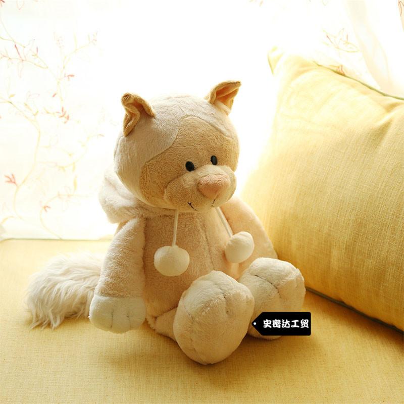 

Тот же плюшевый игрушечный играет с мультяшной куклой Тануки в капюшоне, креативная детская игрушка, подарок на день рождения, для девочки 25cm