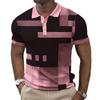 Men Polo Shirt Short Sleeve 3d Print Tops Fashion Polyester Breathable Comfortable Polos Shirts