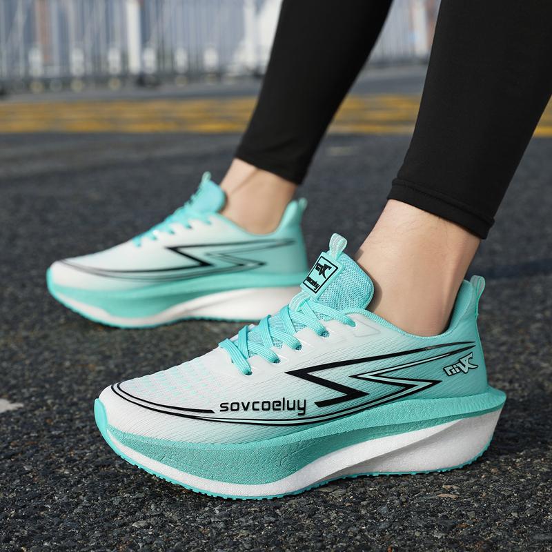 Herren Sports Spezialität Marathon Laufschuhe Carbonplatte Atmungsaktiv Leichtgewicht Damen Bequem Sportlich Rutschfest Dämpfung Stabilität Sneaker