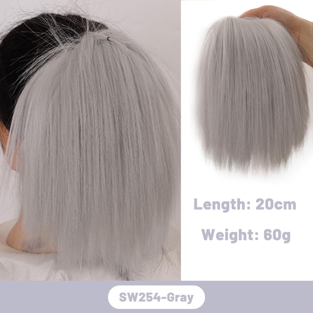 Synthetic Messy Bun Straight Scrunchy Hair Bands Bun Chignon Elastic Messy Scrunchie Wrap For Ponytail Extensions For Women