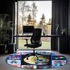 Stitch Printed Round Rug Carpet Chair Rug Area Rug Entryway Doormats,for Office Chair Living Room Bedroom Kitchen Room.