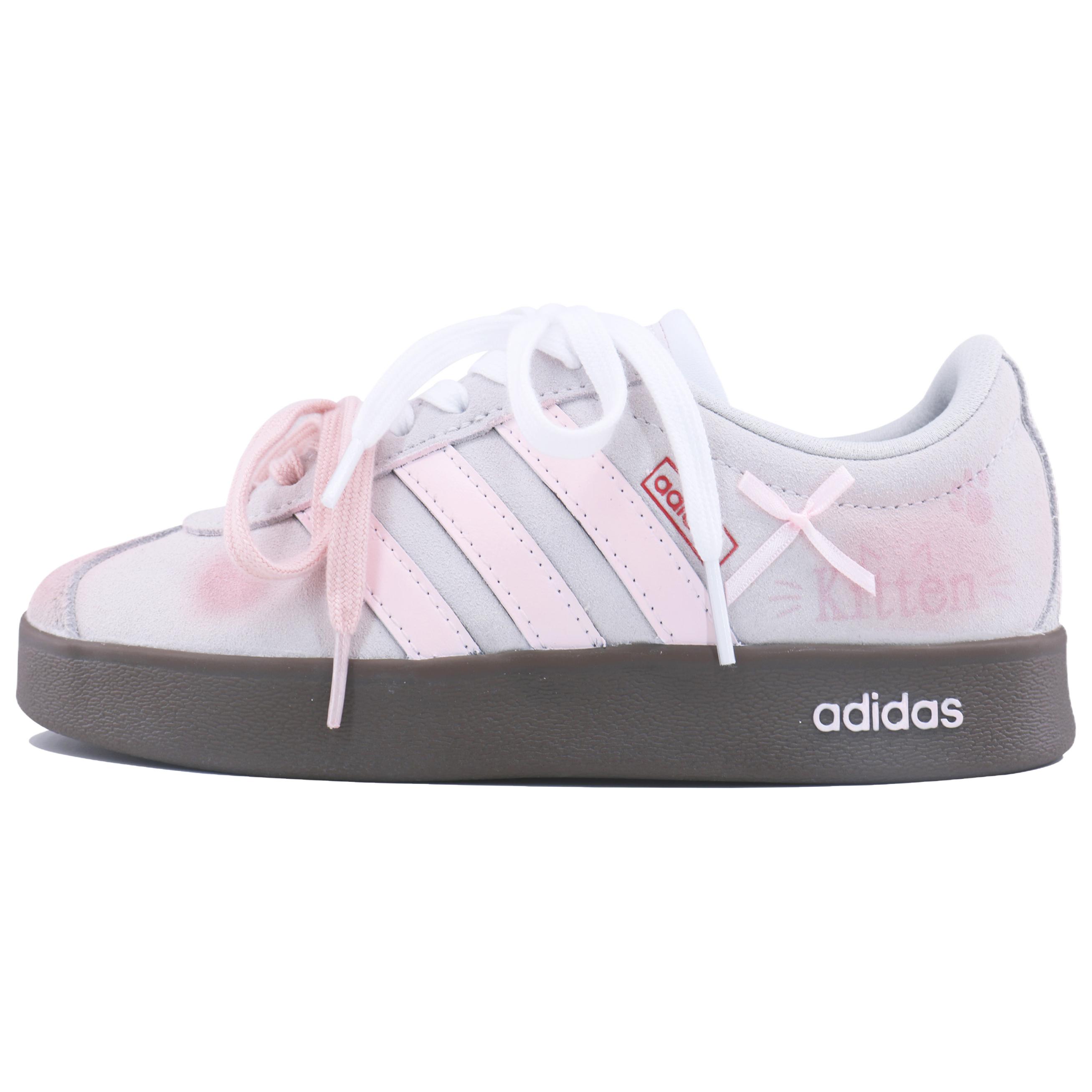 

Adidas VL COURT 2.0 Low top Skateboard Shoes Unisex Gray Pink HQ1802(Team1798-) 41⅓