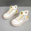 YB9030 New Winter High-top Muffin Shoes Color Matching Women's Shoes Velvet Thick-soled Cotton Shoes Students Increase Height and Keep Warm