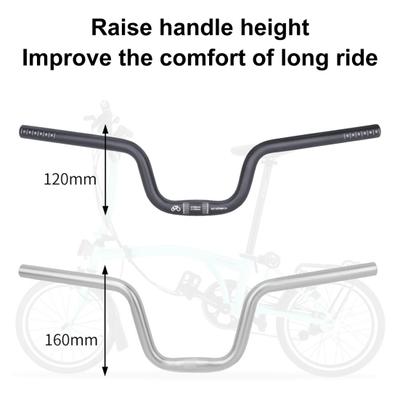 Pratico manubrio antiruggine a lunga durata Fissa una bicicletta strettamente a forma di U per le corse