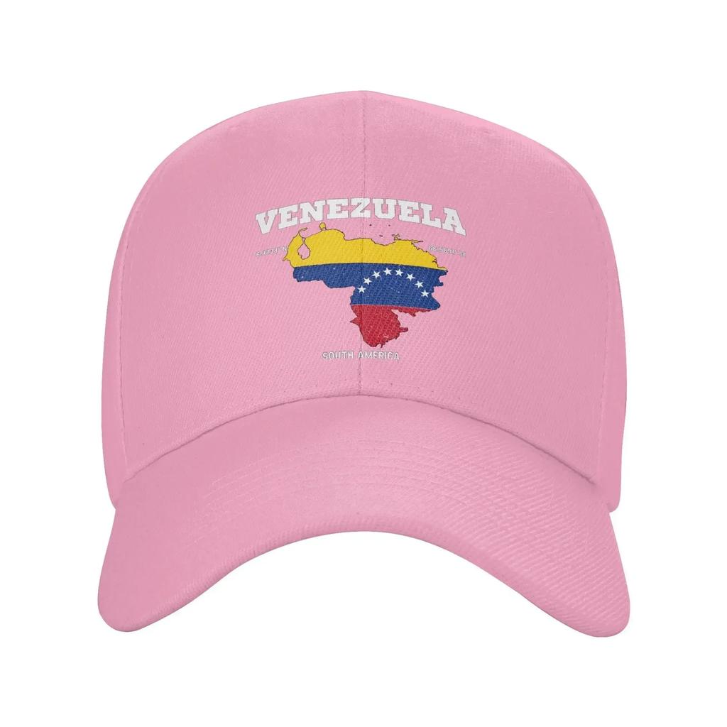 Men WomenVenezuelan Flag Map Hats Retro Baseball Caps Adjustable Casual Wear