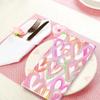100Pcs Valentine's Day Paper Guest Napkin Colorful Heart Bathroom Napkin Decorative Disposable Hand Towel Napkin For Home Party Supplies