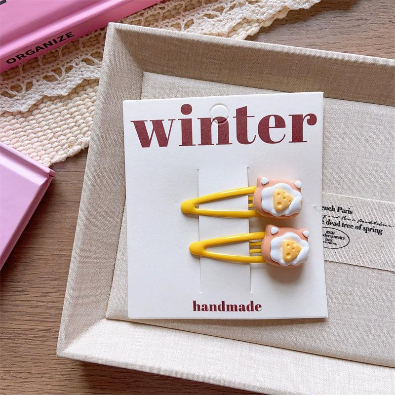 2pcs/set Cute Fruit Hair Clip for Kids Strawberry Hairclip Girls Elastic Hair Tie Baby Small Hair Rubber Bands Kawaii Hairpin