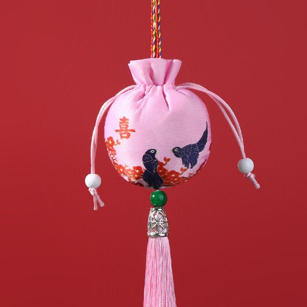 Hanging Neck Jewelry Storage Bag Small Pouch Chinese Style Sachet Smooth Coin Purse  Ladies