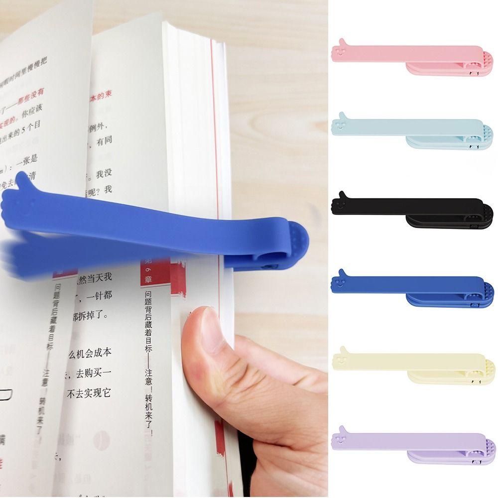 Portable Smart Bookmark Soft with Pen Slot Silicone Bookmark Automatically Follows Page Flipping Notebook Page Divider