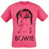 Retro Koszulka z Davidem Bowiem Aladdin Sane Piorun Klasyczny Nadruk Graficzny Kreatywna Inspiracja Prezentująca Fanów Sztuki Rockowej